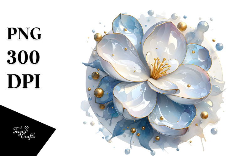 Glossy Gardenia Sublimation PNG