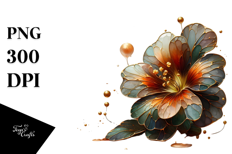 Glossy Nasturtium Sublimation PNG