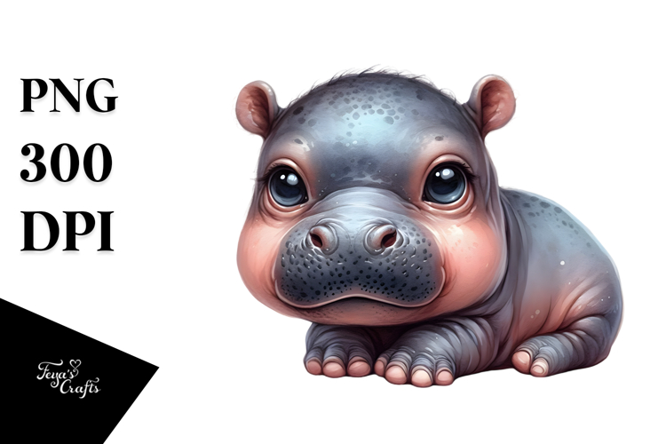 Adorned Baby Hippo