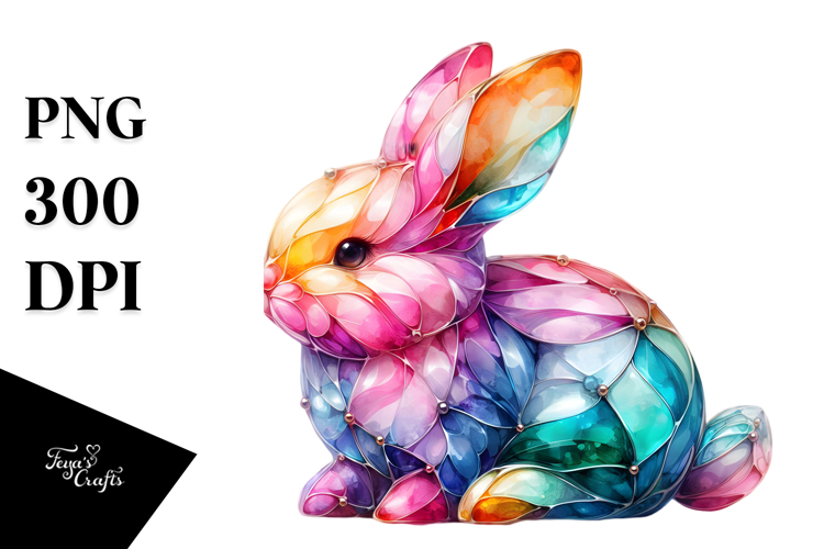 Colorful Pastel Bunny PNG