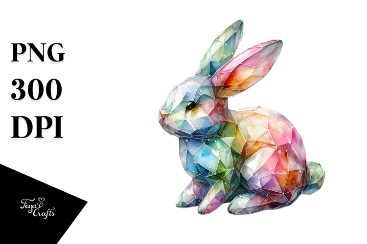 Colorful Pastel Bunny PNG