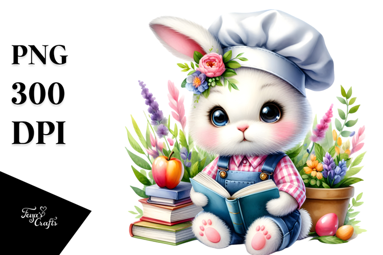 Crazy Cute Rabbit Chef PNG