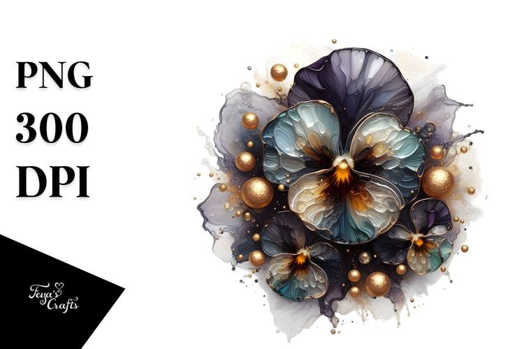 Glossy Pansy, High-Res PNG