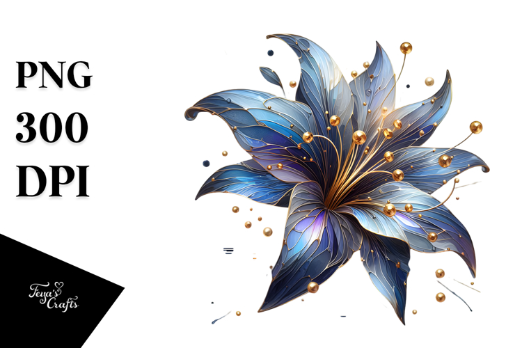 Glossy Lobelia Sublimation PNG