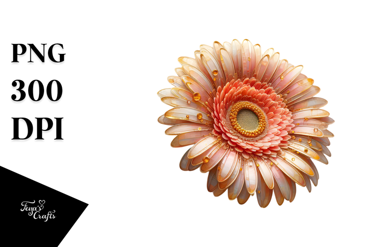 Gerbera Watercolor Splash PNG