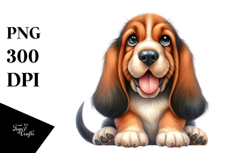 Happy Bloodhound PNG example image 1