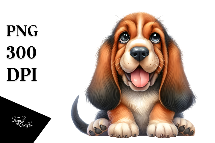 Happy Bloodhound PNG