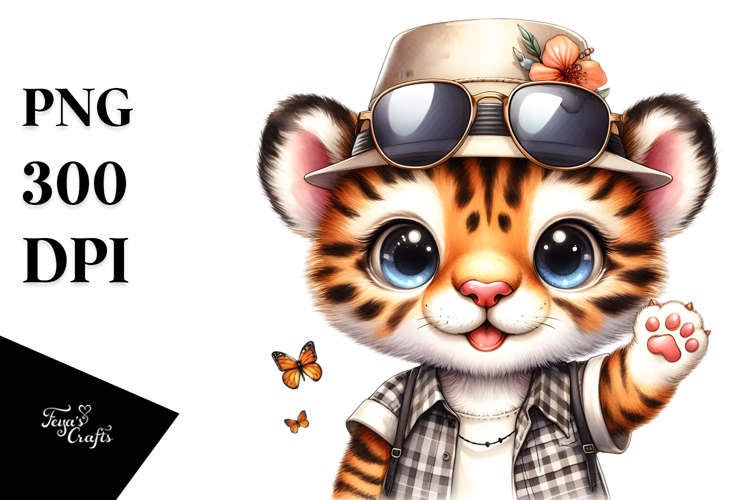 Cool Tiger with Cool Haircut, Transparent PNG