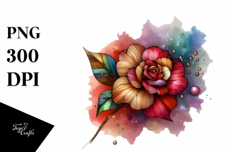 Abstract Stained Camellia