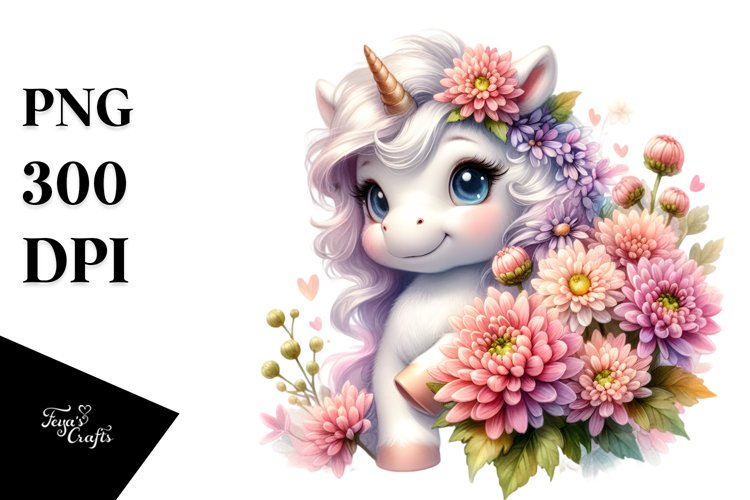 Pastel Baby Unicorn Clipart