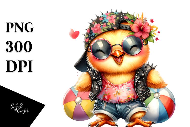 Energetic Baby Chicken PNG