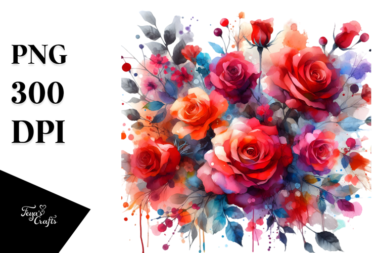 Red Roses Abstract, Transparent PNG