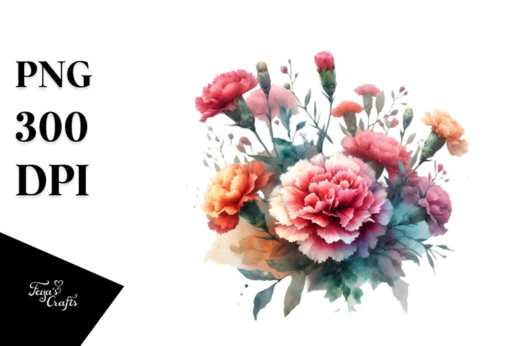 Colorful Abstract with Carnation