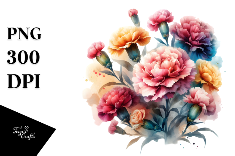 Colorful Abstract with Carnation
