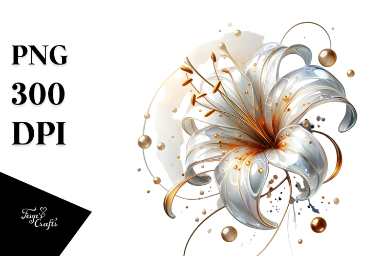 Glossy Lily Sublimation PNG