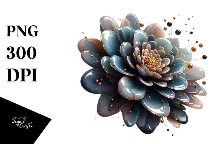 Abstract Glossy Dahlia Material PNG