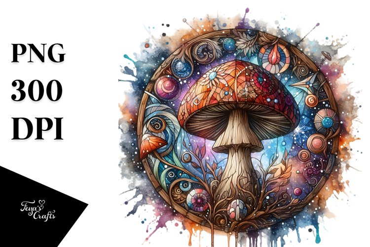 Detailed Wooden Stained Mushroom example image 1