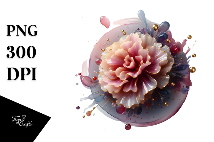 Glossy Carnation Sublimation PNG