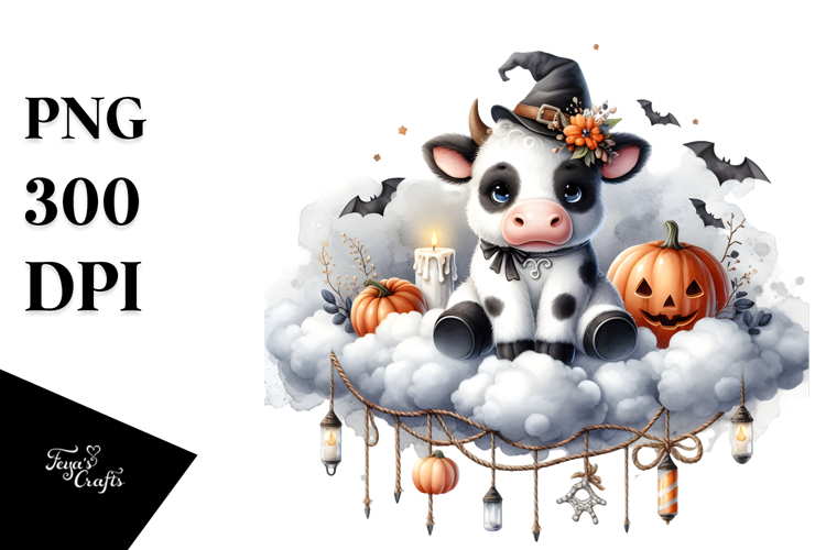 Cow in Halloween Costume, Transparent PNG