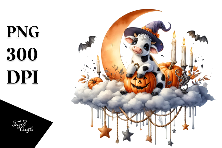 Cow in Halloween Costume, Transparent PNG