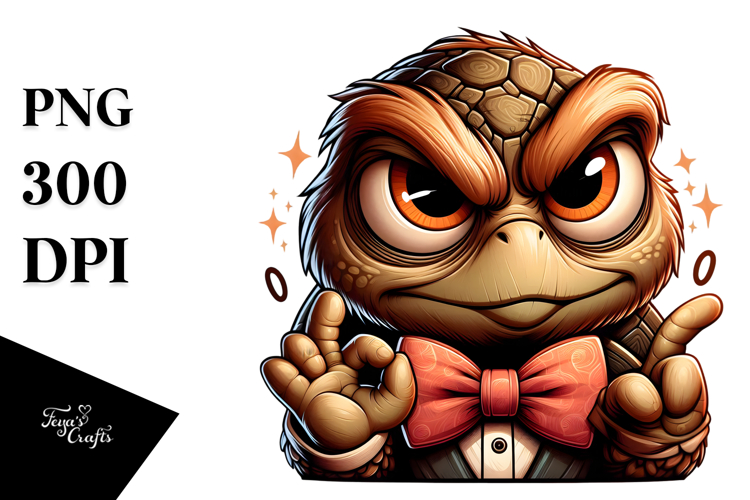 Exaggerated Cute Turtle PNG