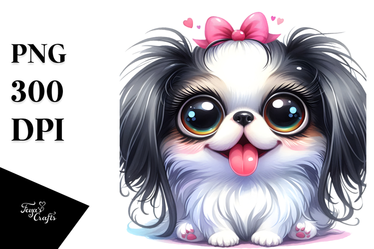 Cute Cartoon Japanese Chin PNG