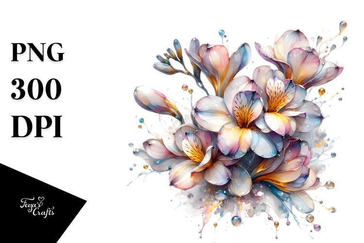 Shiny Freesia with Metalic Insertions | Sublimation | example image 1