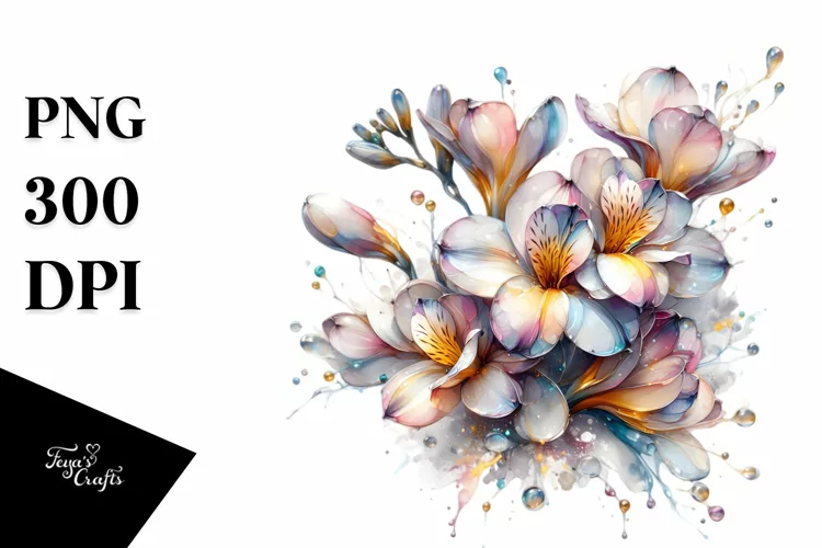 Shiny Freesia with Metalic Insertions | Sublimation |