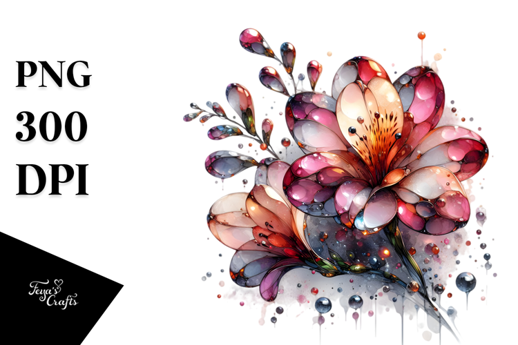 Shiny Freesia with Metalic Insertions | Sublimation |