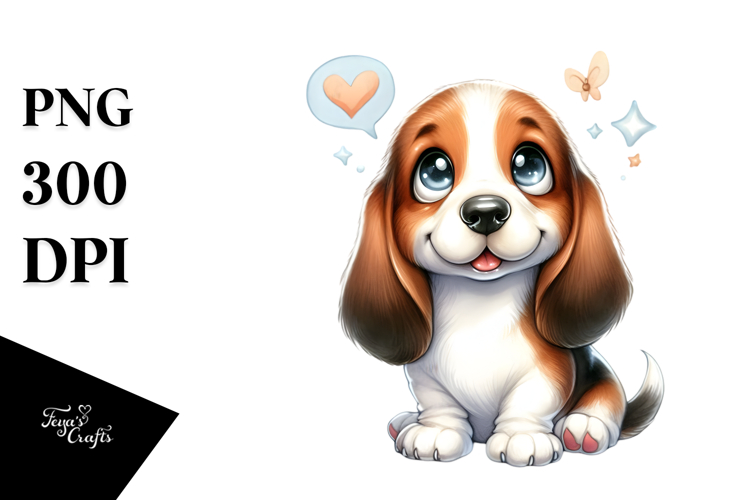 Basset Hound Clipart Image 22