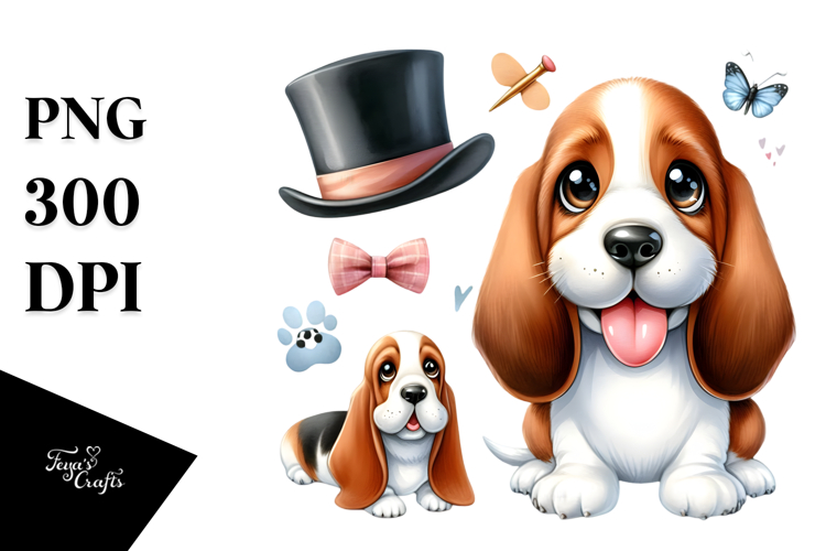 Basset Hound Clipart Image 12