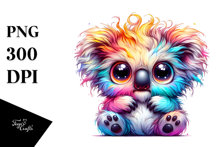 Colorful Layered Cute Baby Koala