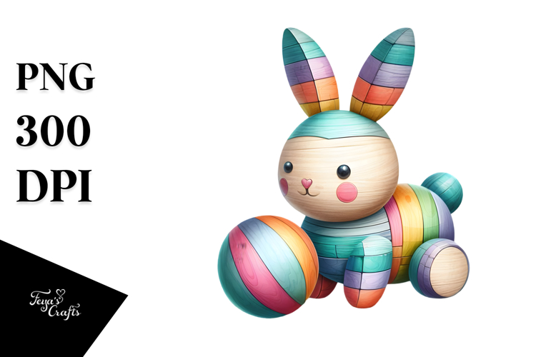 Funny Bunny with Easter Egg PNG