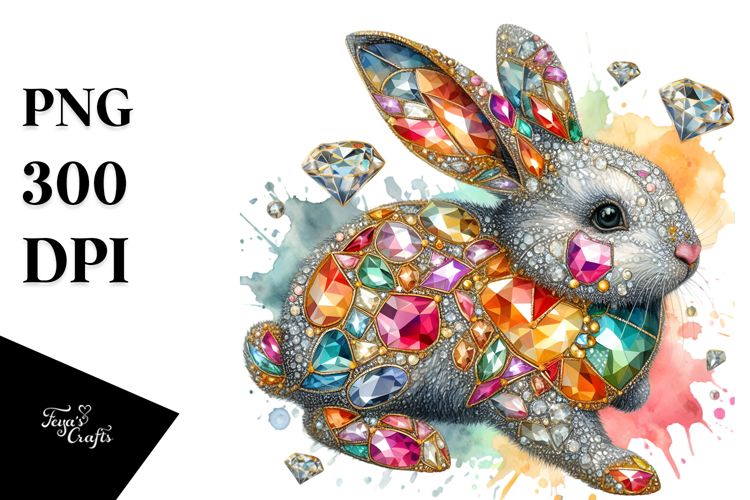 Colorful Whimsical Bunny PNG