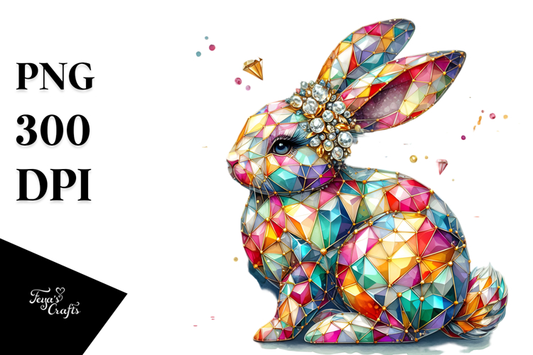 Colorful Whimsical Bunny PNG