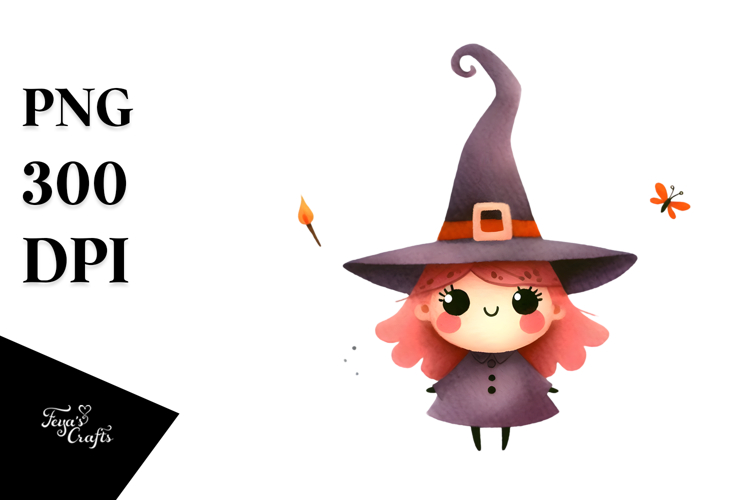 a Simple Funny Witch PNG