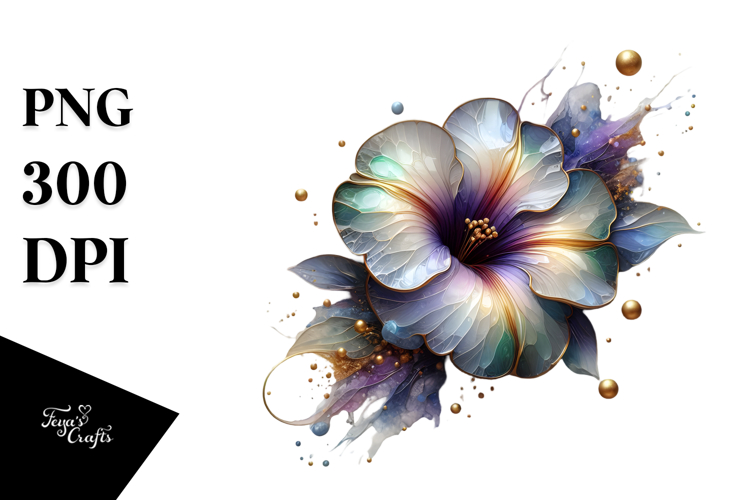 Abstract Glossy Petunia, Material PNG