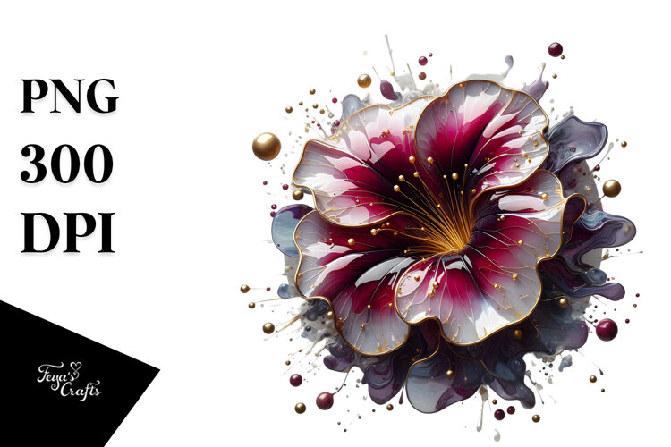 Abstract Petunia PNG example image 1