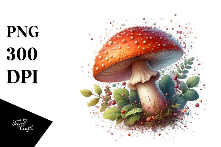 Detailed Glossy Mushroom