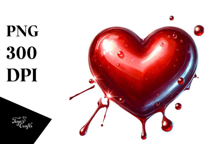 Digital Heart, Splashy Background PNG