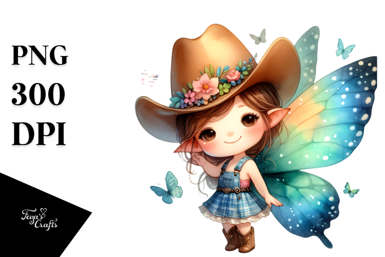Small Fairy Cowboy Hat Clipart