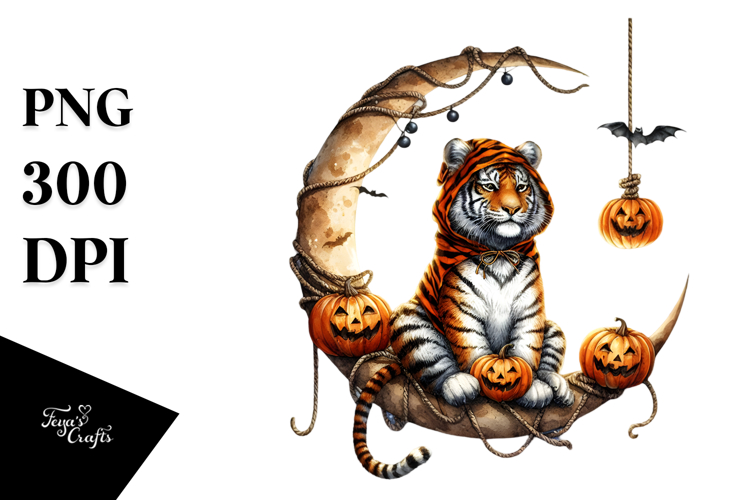 Tiger Halloween Party PNG