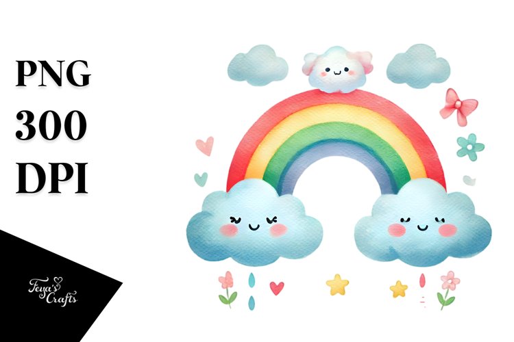 Watercolor Rainbow Png Image 7
