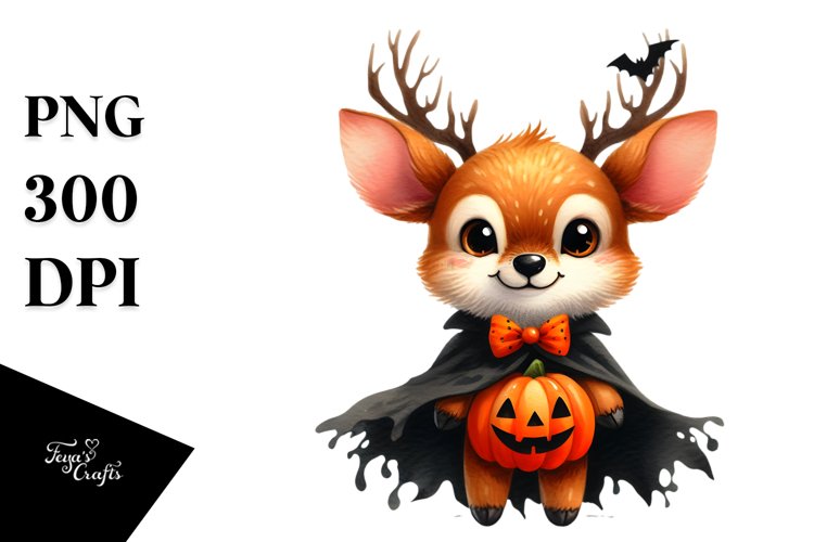 Funny Deer Halloween Suit Clipart