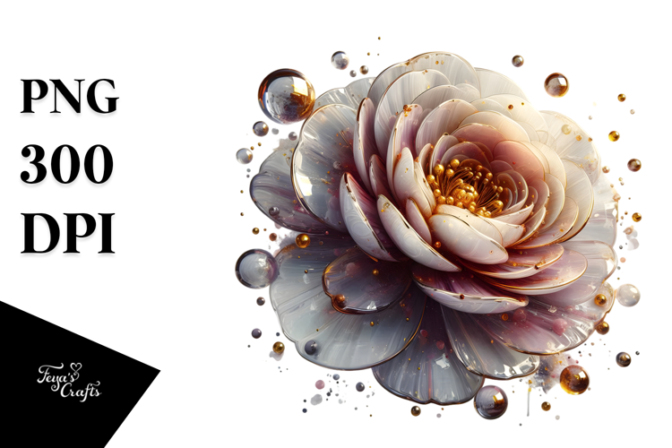 Glossy Ranunculus Sublimation PNG