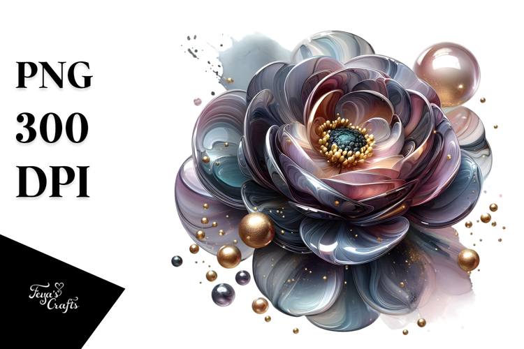 Glossy Ranunculus Sublimation PNG