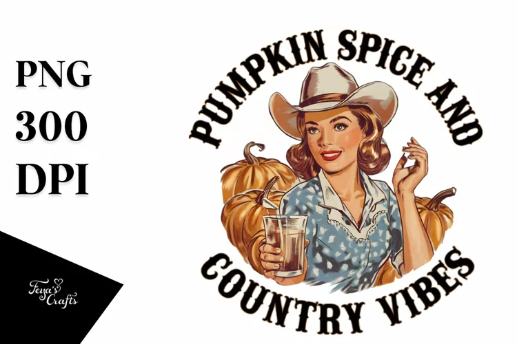 Pumpkin Spice and Country Vibes PNG