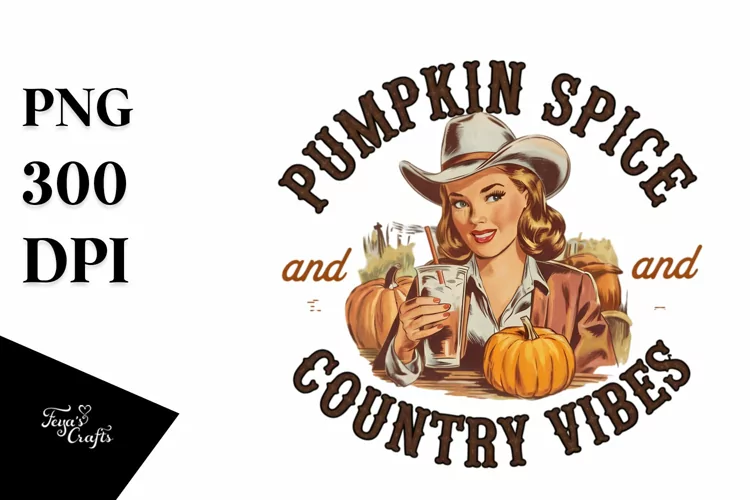 Pumpkin Spice and Country Vibes PNG
