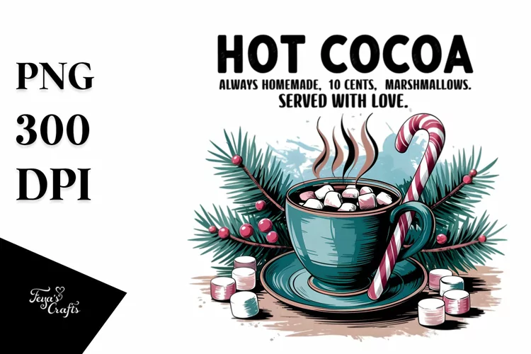 Hot Cocoa Christmas PNG Clipart