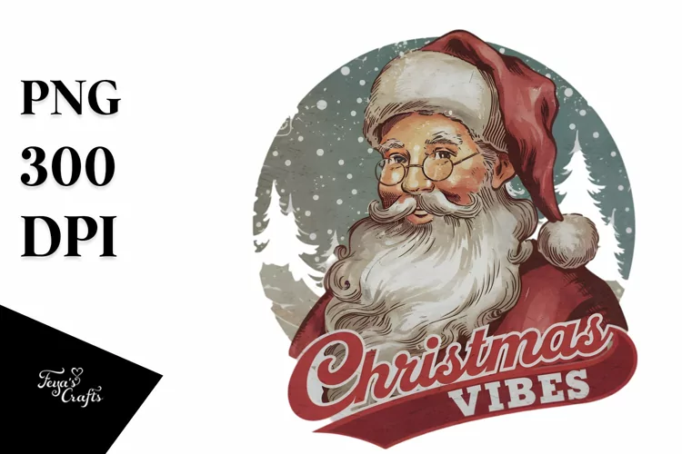 Christmas Vibes PNG Clipart |Tshirt Design